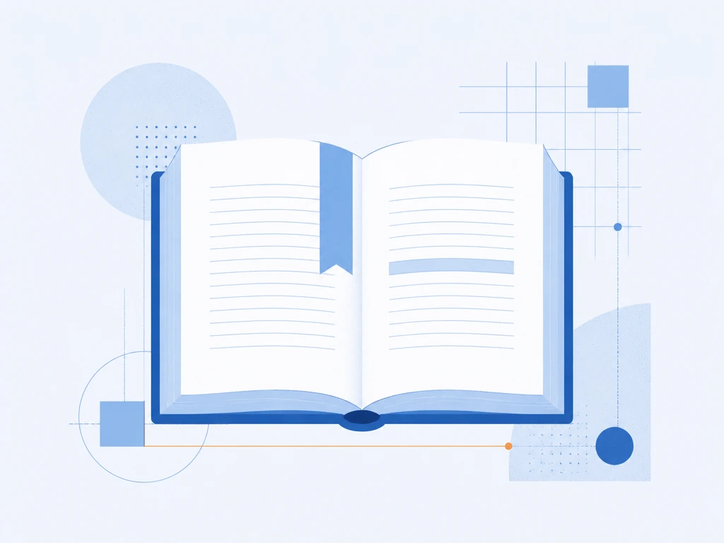 Flat illustration of an open book with a bookmark, illustrating the best way to study the official handbook
