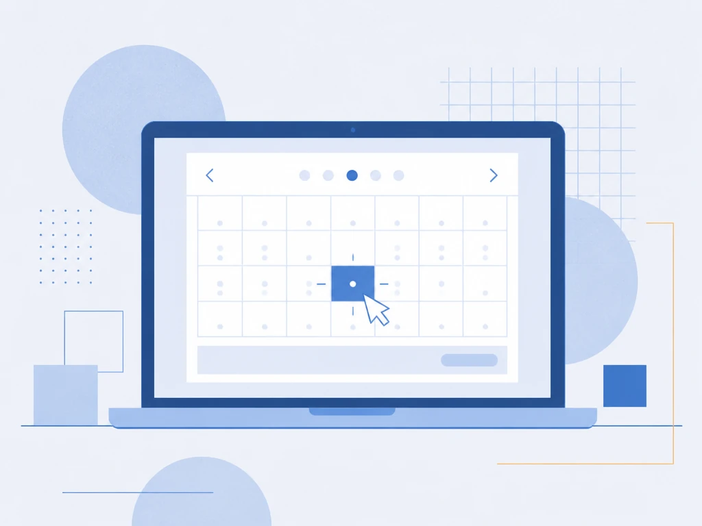 Laptop and booking calendar illustration for Life in the UK Test identity requirements