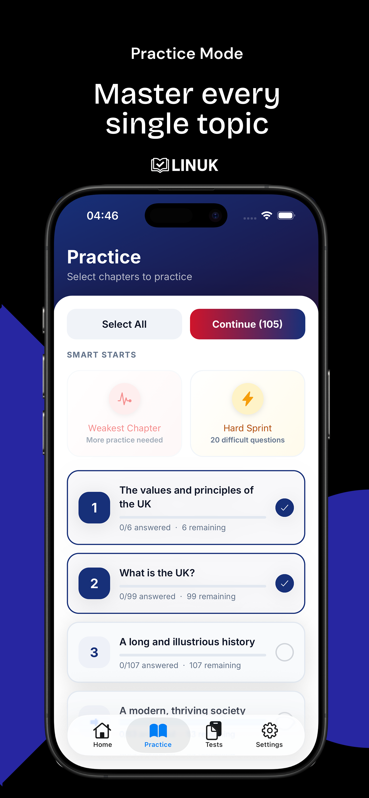Practice Mode - Master every single topic